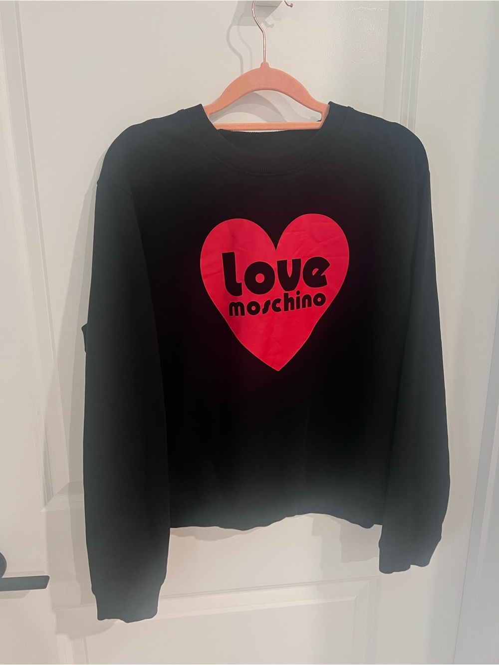 Love Moschino Black Sweatshirt with Red Heart Graphic - Picture 4 of 9